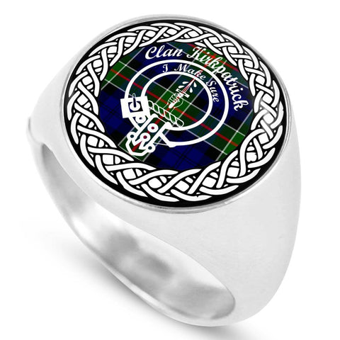 Image of Kirkpatrick Crest Clan Tartan Ring Scottish