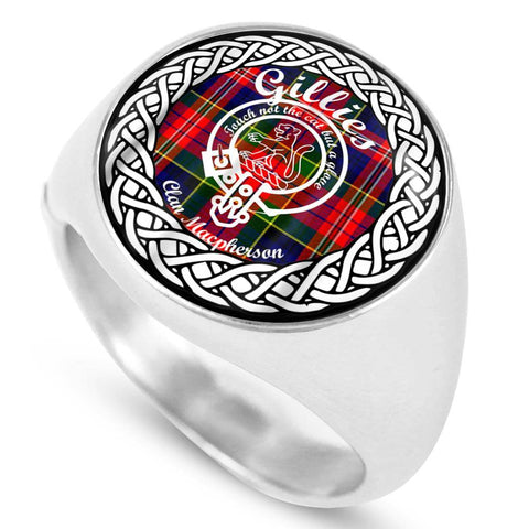 Image of Gillies Crest Clan Tartan Ring Scottish