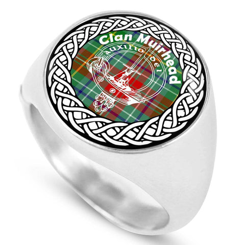 Image of Muirhead Crest Clan Tartan Ring Scottish