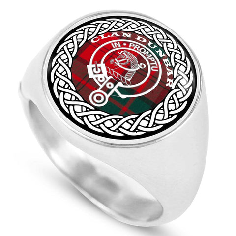Image of Dunbar Crest Clan Tartan Ring Scottish