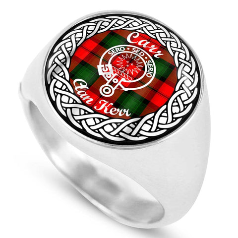 Image of Carr Crest Clan Tartan Ring Scottish