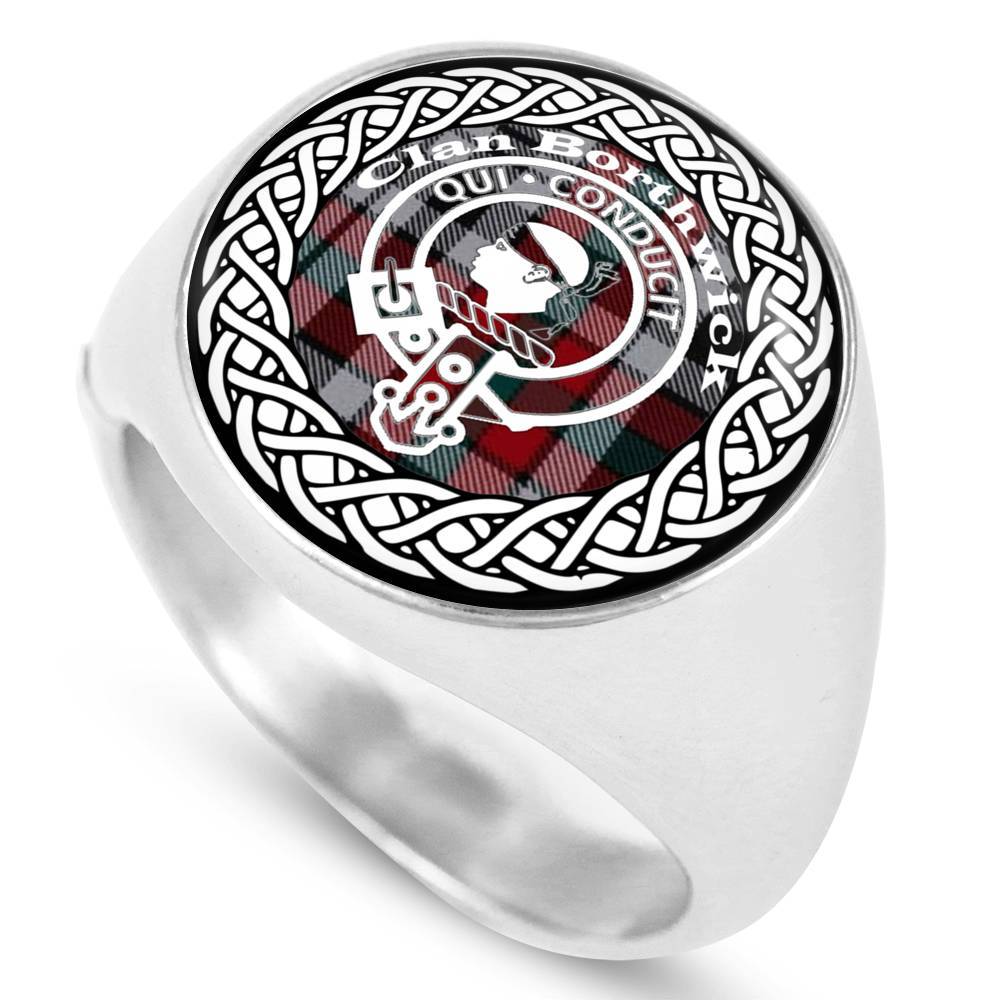 Borthwick Crest Clan Tartan Ring Scottish