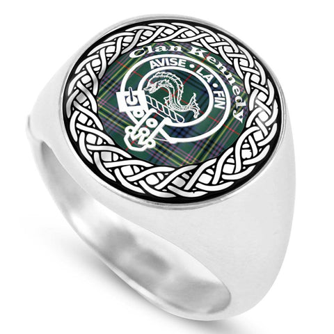 Image of Kennedy Crest Clan Tartan Ring Scottish