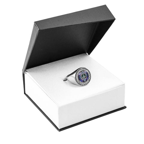 Image of Hunter Crest Clan Tartan Ring Scottish