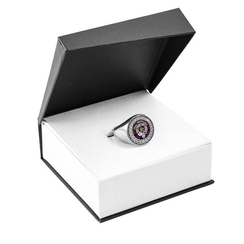 Image of MacDonald Crest Clan Tartan Ring Scottish