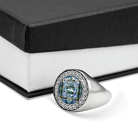 Image of Weir Crest Clan Tartan Ring Scottish
