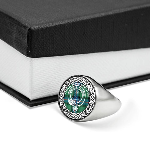 Image of Armstrong Crest Clan Tartan Ring Scottish
