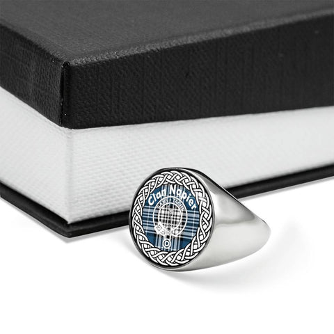 Image of Napier Crest Clan Tartan Ring Scottish
