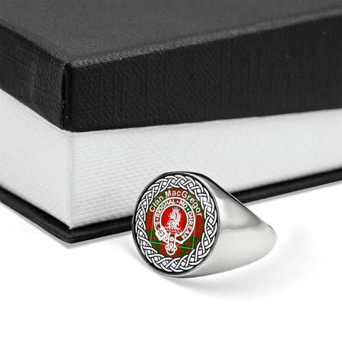 Image of MacGregor Crest Clan Tartan Ring Scottish