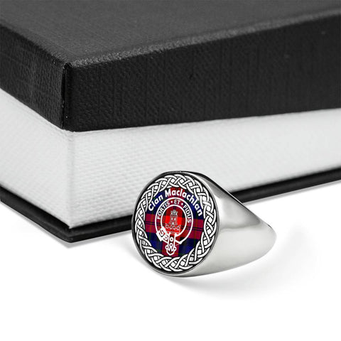 Image of Maclachlan Crest Clan Tartan Ring Scottish