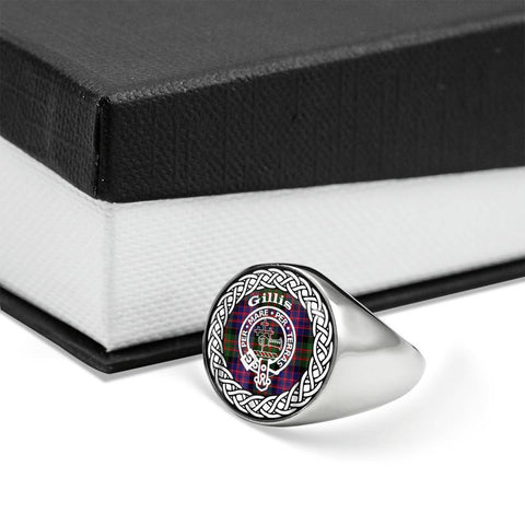 Image of Gillis Crest Clan Tartan Ring Scottish