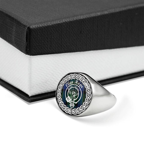 Image of Hope Crest Clan Tartan Ring Scottish