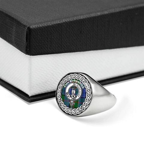 Image of Kirkpatrick Old Crest Clan Tartan Ring Scottish