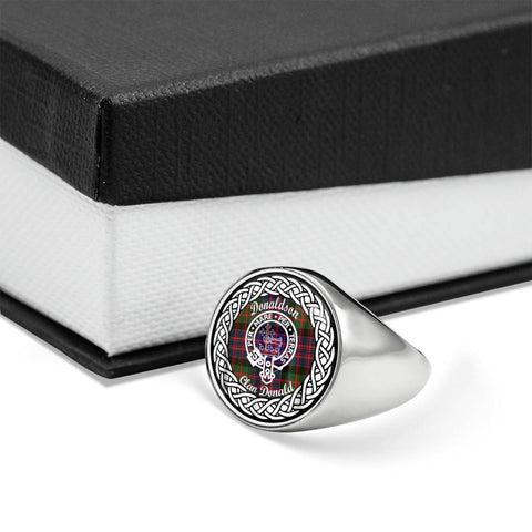 Image of Donaldson Clan Donald Crest Clan Tartan Ring Scottish