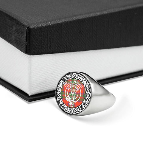 Image of Heron Crest Clan Tartan Ring Scottish