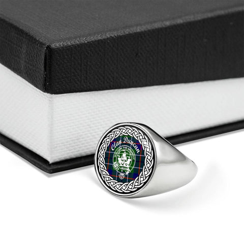 Image of Duncan Crest Clan Tartan Ring Scottish