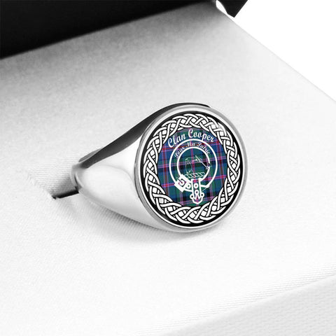 Image of Cooper Crest Clan Tartan Ring Scottish
