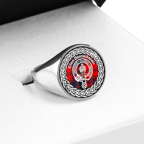 Image of Donnachaidh Crest Clan Tartan Ring Scottish