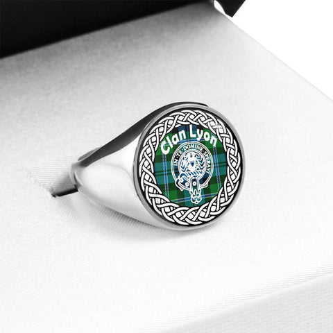 Image of Lyon Crest Clan Tartan Ring Scottish