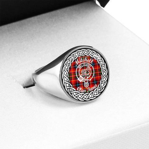 Image of Mitchell Crest Clan Tartan Ring Scottish
