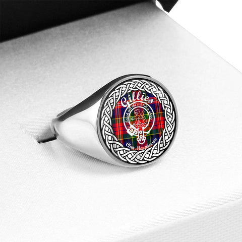 Image of Gillies Crest Clan Tartan Ring Scottish
