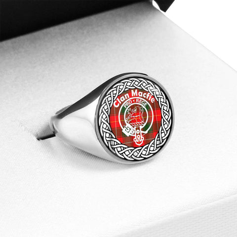 Image of Macfie Crest Clan Tartan Ring Scottish