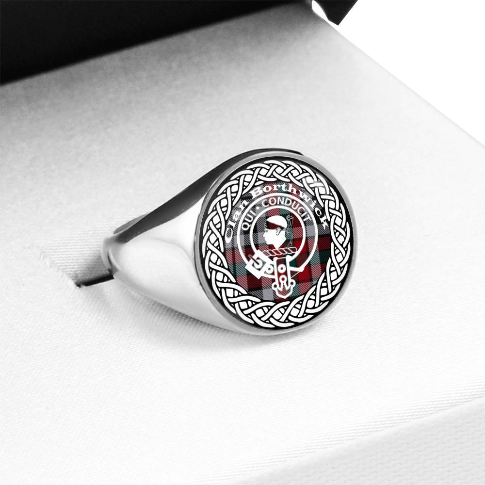 Borthwick Crest Clan Tartan Ring Scottish