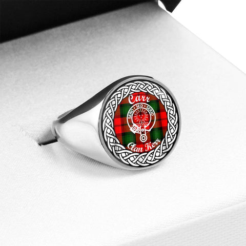 Image of Carr Crest Clan Tartan Ring Scottish