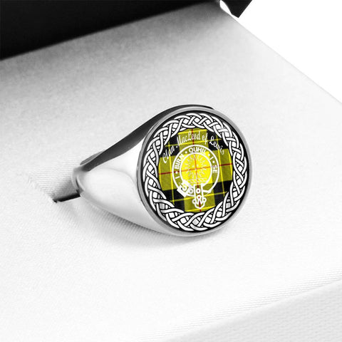 Image of MacLead Of Lewis Crest Clan Tartan Ring Scottish