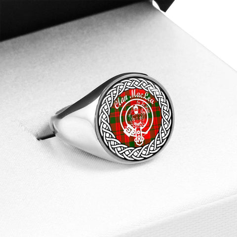 Image of Maclea Crest Clan Tartan Ring Scottish