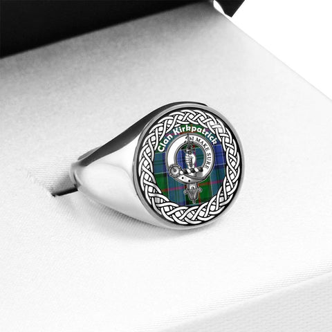Image of Kirkpatrick Old Crest Clan Tartan Ring Scottish