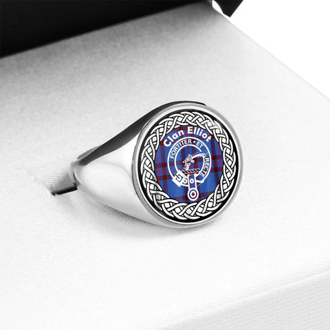 Image of Eliiot Crest Clan Tartan Ring Scottish