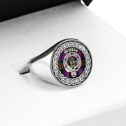 Image of Gillis Crest Clan Tartan Ring Scottish