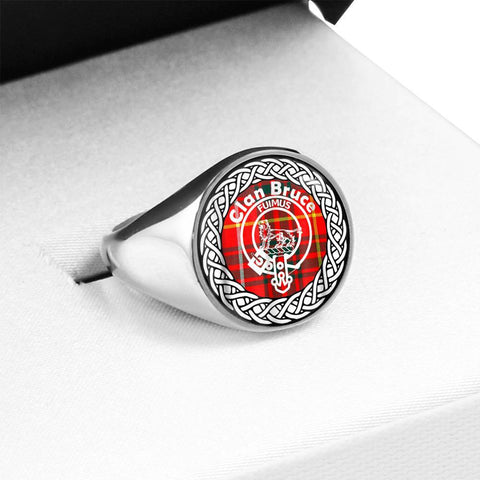 Image of Bruce Crest Clan Tartan Ring Scottish