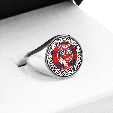 Image of Stark Crest Clan Tartan Ring Scottish