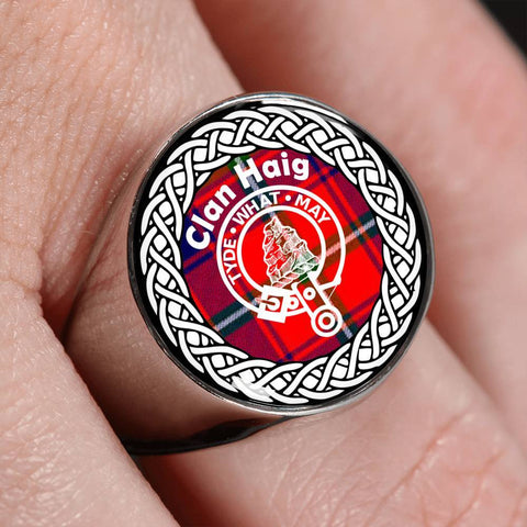 Image of Haig Crest Clan Tartan Ring Scottish