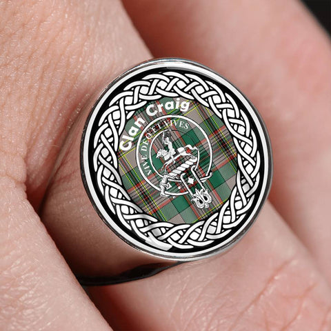 Image of Craig Crest Clan Tartan Ring Scottish