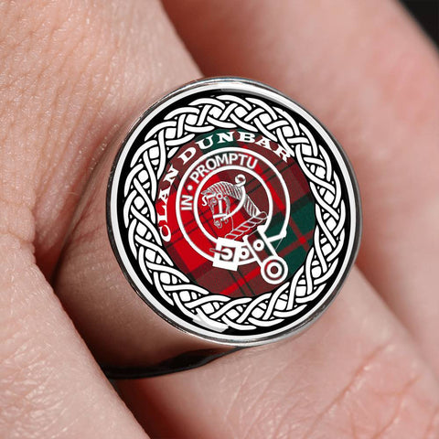 Image of Dunbar Crest Clan Tartan Ring Scottish