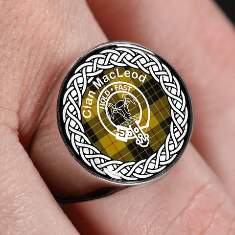 Image of MacLeod Crest Clan Tartan Ring Scottish