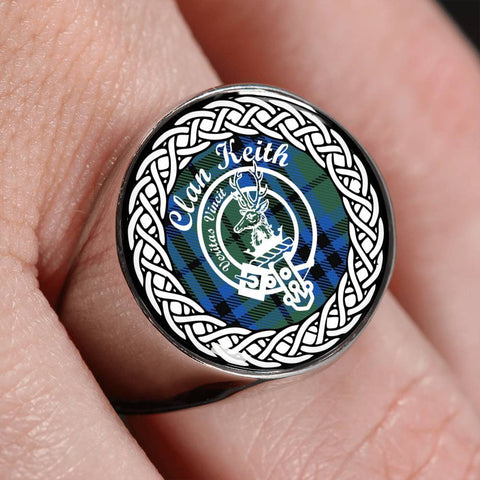 Image of Keith Crest Clan Tartan Ring Scottish