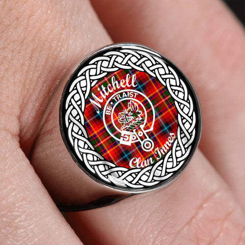 Image of Mitchell Crest Clan Tartan Ring Scottish