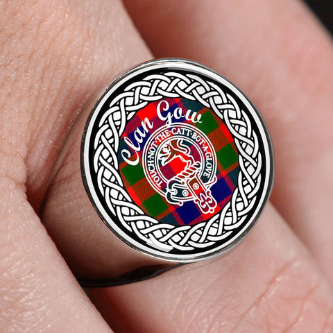 Image of Gow Crest Clan Tartan Ring Scottish