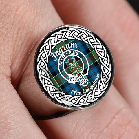 Image of Ingram Crest Clan Tartan Ring Scottish