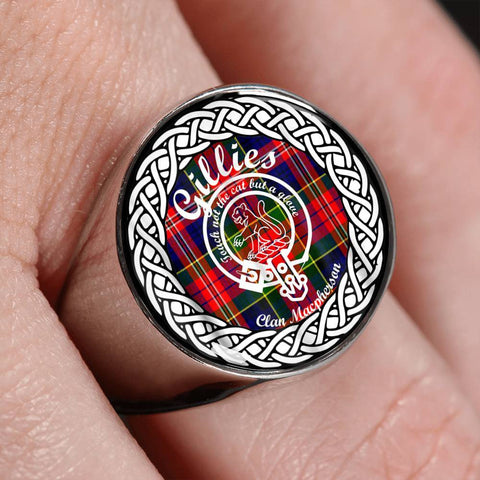 Image of Gillies Crest Clan Tartan Ring Scottish