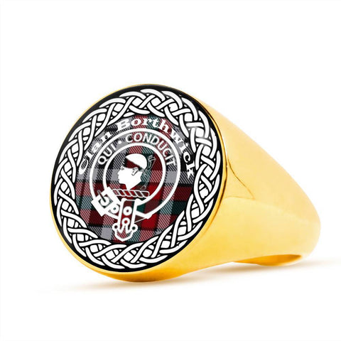 Image of Borthwick Crest Clan Tartan Ring Scottish
