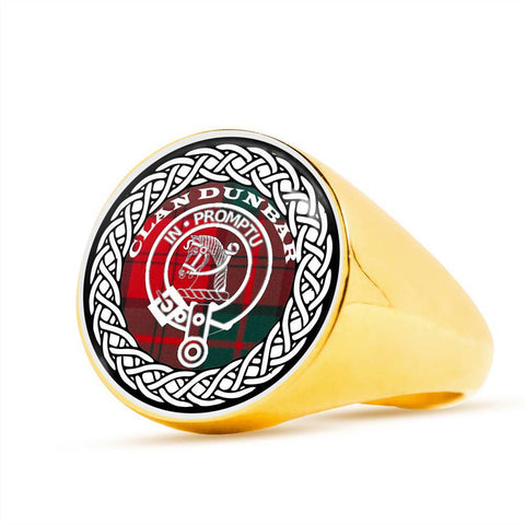 Image of Dunbar Crest Clan Tartan Ring Scottish