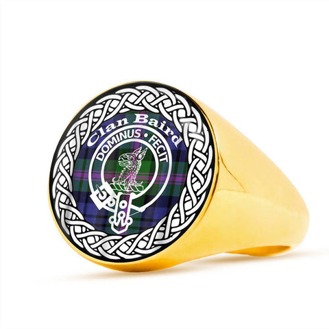 Image of Baird Crest Clan Tartan Ring Scottish