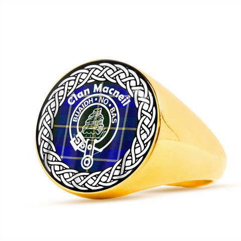 Image of Macneil Crest Clan Tartan Ring Scottish