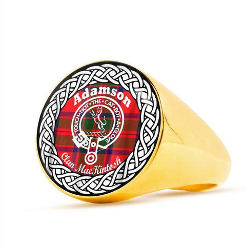 Image of Adamson Crest Clan Tartan Ring Scottish