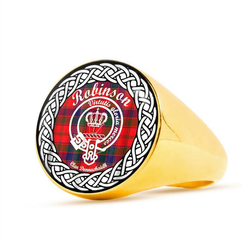 Image of Robinson Crest Clan Tartan Ring Scottish